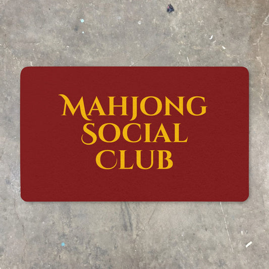Mahjong Social Club doormat | Polyester game room mat, Mahjong tile design Printify