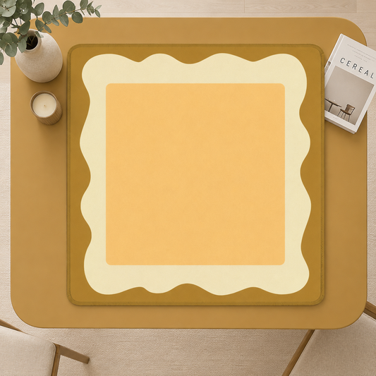 Minimalist Honey Wave Mahjong Mat 31.5"x31.5" (Ship Rolled up) YOLO Mahjong
