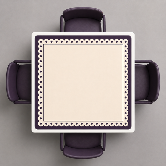Minimalist Plum Scallop Mahjong Mat (Ship Rolled up) YOLO Mahjong