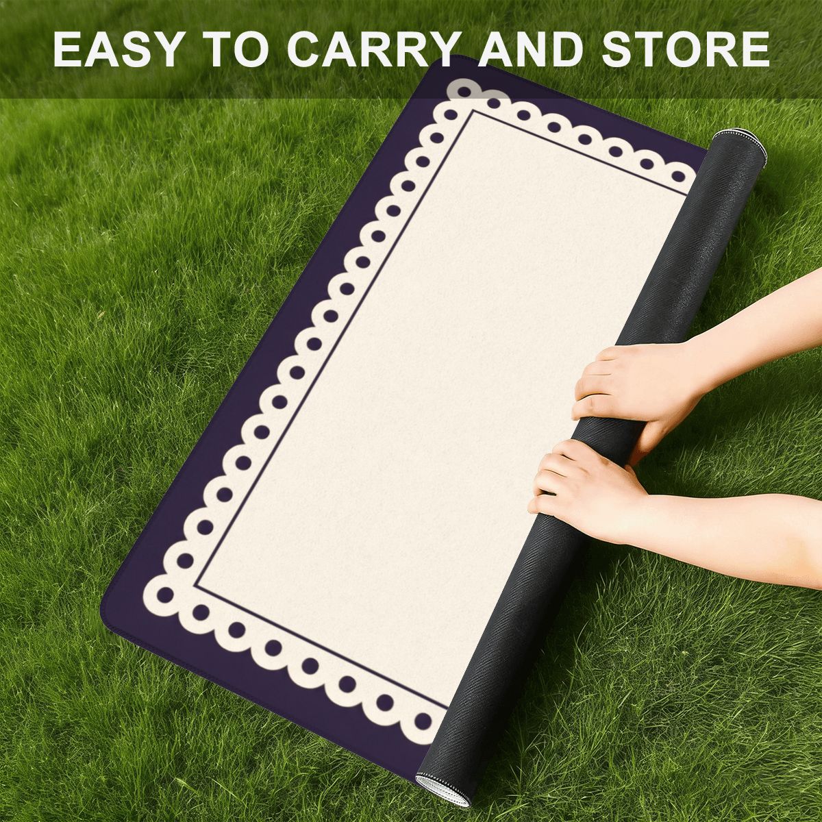 Minimalist Plum Scallop Mahjong Mat (Ship Rolled up) YOLO Mahjong
