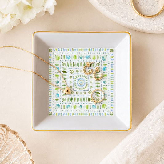 Botanical Mahjong Dice Tray YOLO Mahjong
