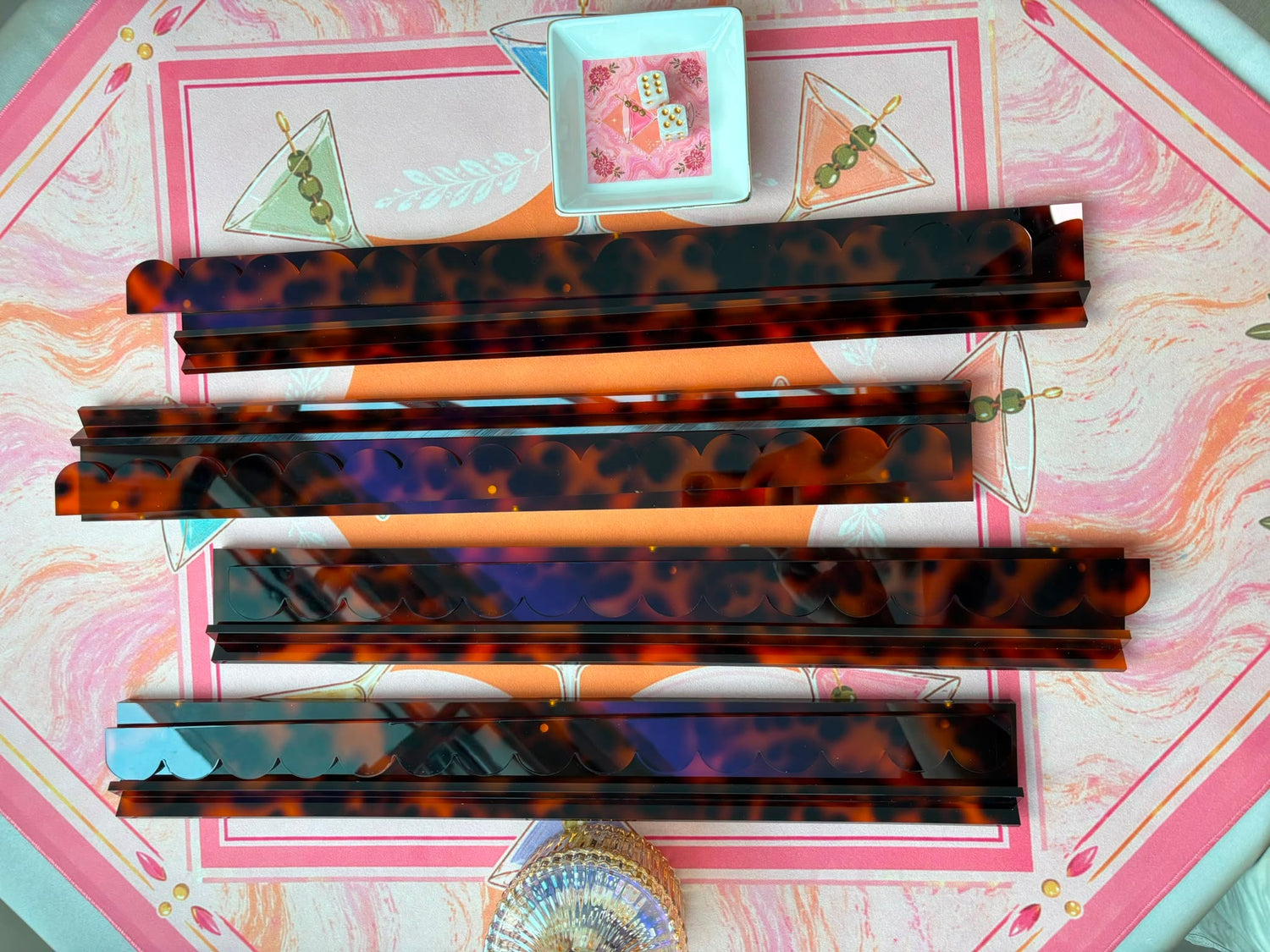 Tortoise Shell Mahjong Rack 20" Inch - First 50 YOLO Mahjong