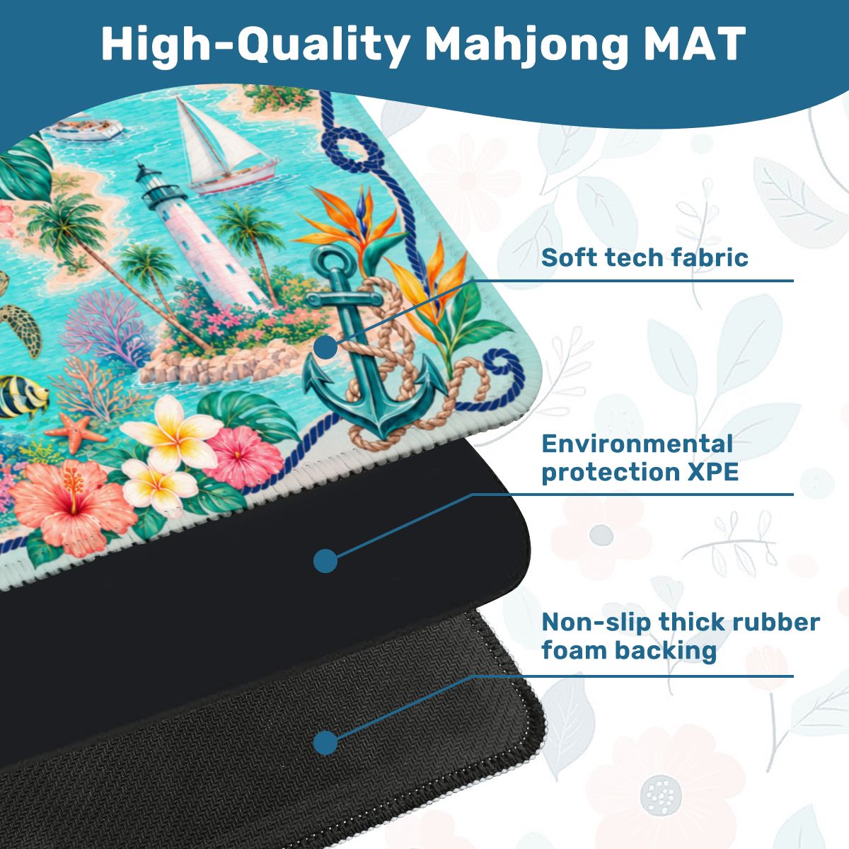 Mahjong Mat - Miami Beach Vibes YOLO Mahjong