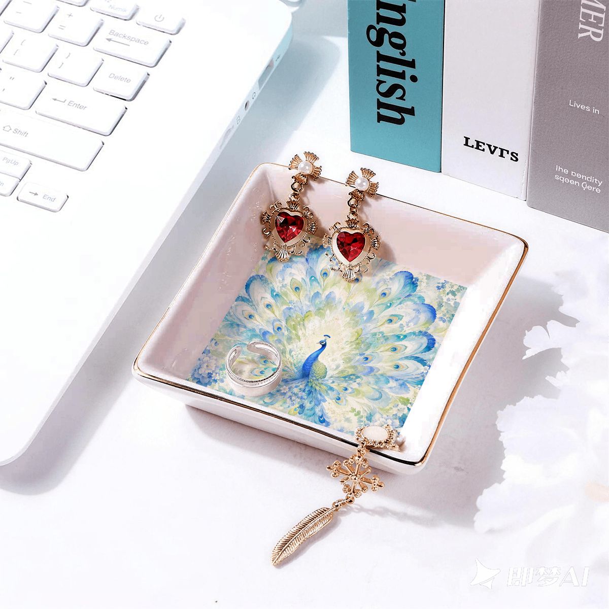 Peacock Mahjong Dice Tray YOLO Mahjong