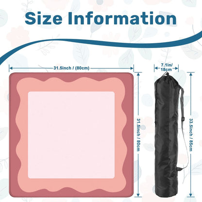 Minimalist Pink Sorbet Mahjong Mat 31.5"x31.5" (Ship Rolled up) YOLO Mahjong