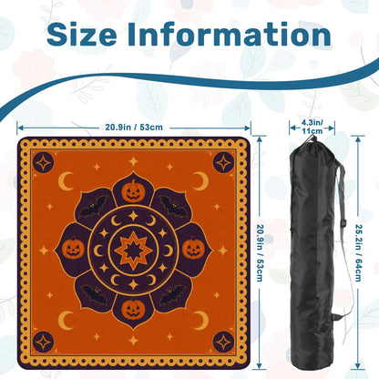 Minimalist Halloween Mandala Mahjong Mat(Ship Rolled up) YOLO Mahjong