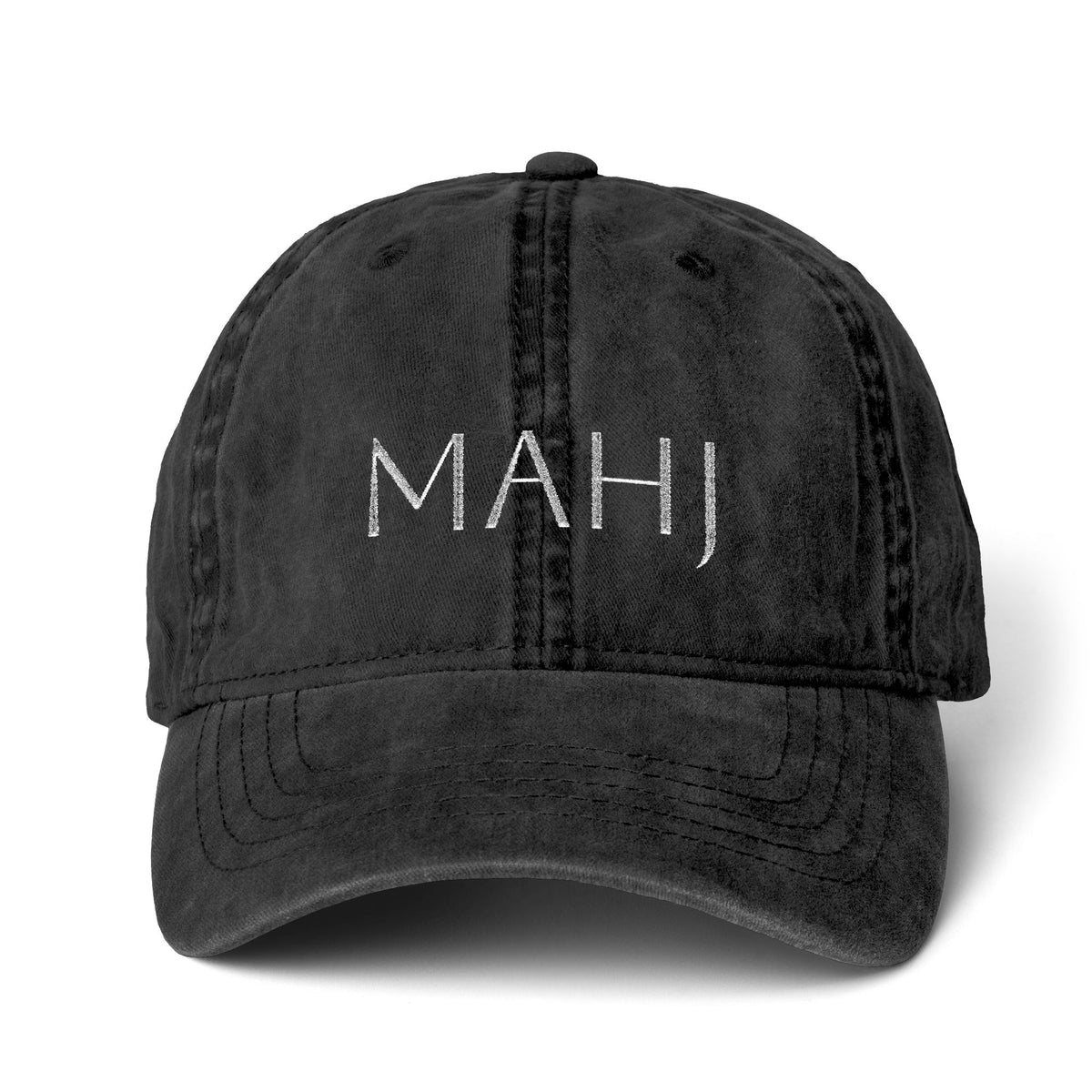 Mahj Pigment-Dyed Cap with Fashion Undervisor (Embroidery) Printify