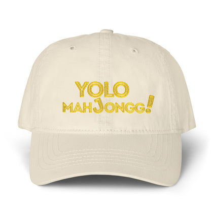 YOLO Mahjong Pigment-Dyed Cap with Fashion Undervisor (Embroidery) Printify