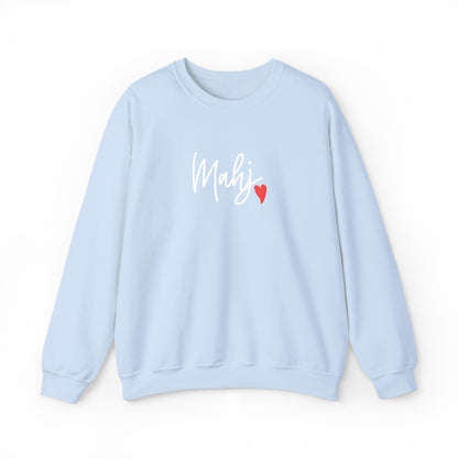 Mahj Love Embroidery Sweatshirt | Crewneck Pullover Printify