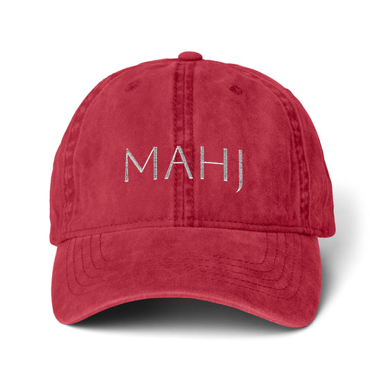 Mahj Pigment-Dyed Cap with Fashion Undervisor (Embroidery) Printify