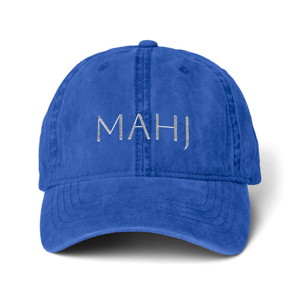 Mahj Pigment-Dyed Cap with Fashion Undervisor (Embroidery) Printify