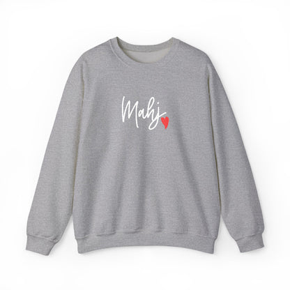 Mahj Love Embroidery Sweatshirt | Crewneck Pullover Printify