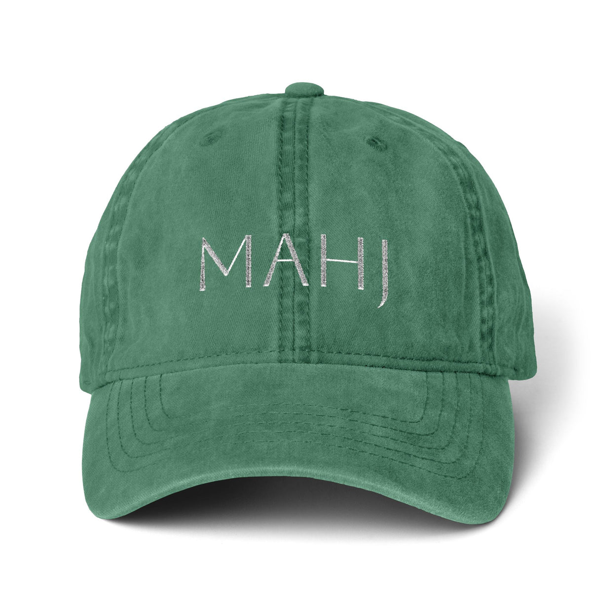 Mahj Pigment-Dyed Cap with Fashion Undervisor (Embroidery) Printify