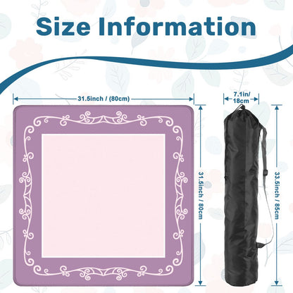 Minimalist Lavender Scroll Mahjong Mat 31.5"x31.5" (Ship Rolled up) YOLO Mahjong