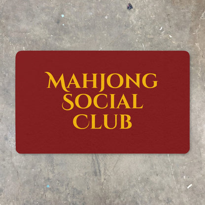 Mahjong Social Club doormat | Polyester game room mat, Mahjong tile design Printify