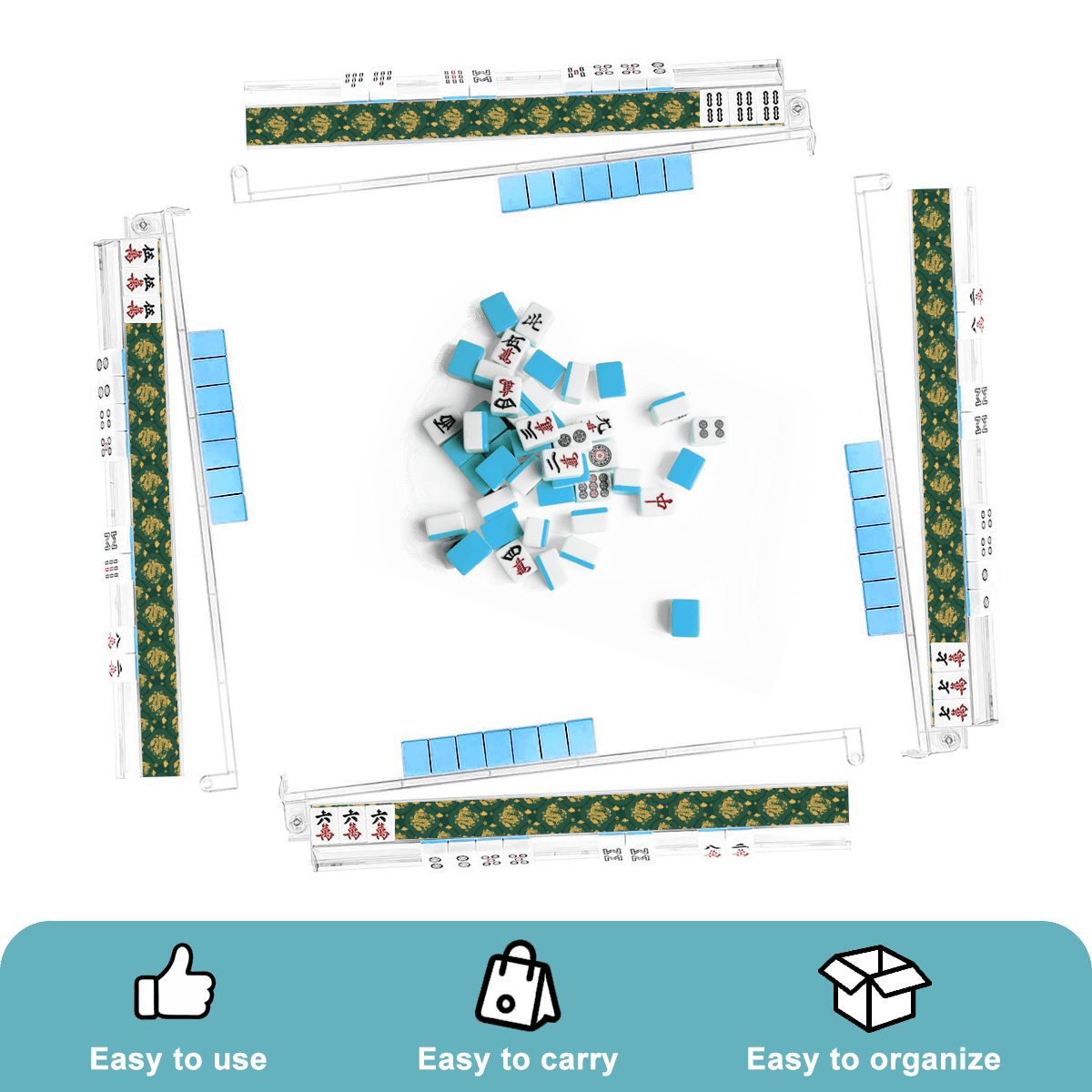 4 Artistic Mahjong Tile Pusher Racks YOLO Mahjong