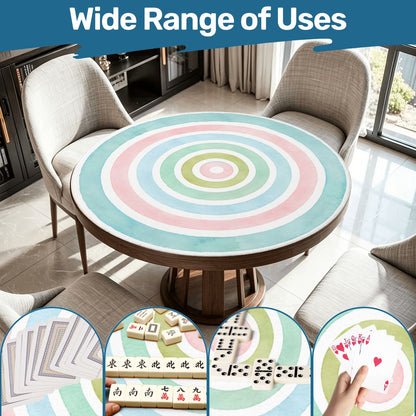 Round Mahjong Mat - Pastel Rainbow Round Mahjong Mat YOLO Mahjong