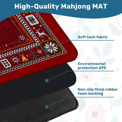 Christmas Mahjong Mat 31.5"x31.5" (Ship Rolled up) YOLO Mahjong
