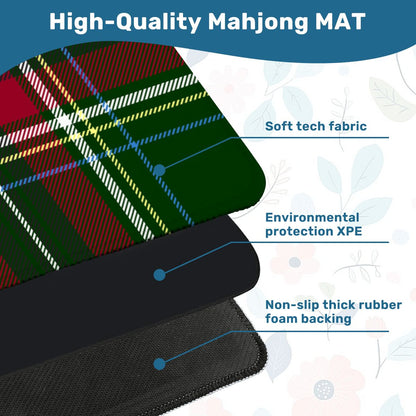 Heritage Christmas Tartan Mahjong Mat (Ship Rolled up) YOLO Mahjong