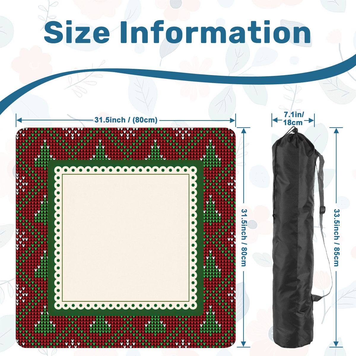 Christmas Knit Mahjong Mat (Ship Rolled up) YOLO Mahjong