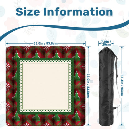 Christmas Knit Mahjong Mat (Ship Rolled up) YOLO Mahjong