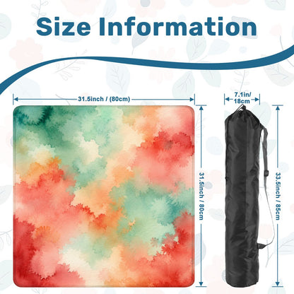 Mahjong Mat 31.5"x31.5" (Ship Rolled up) - Modern Abstract Watercolor Square Mahjong Mat YOLO Mahjong