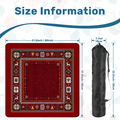 Christmas Mahjong Mat 31.5"x31.5" (Ship Rolled up) YOLO Mahjong