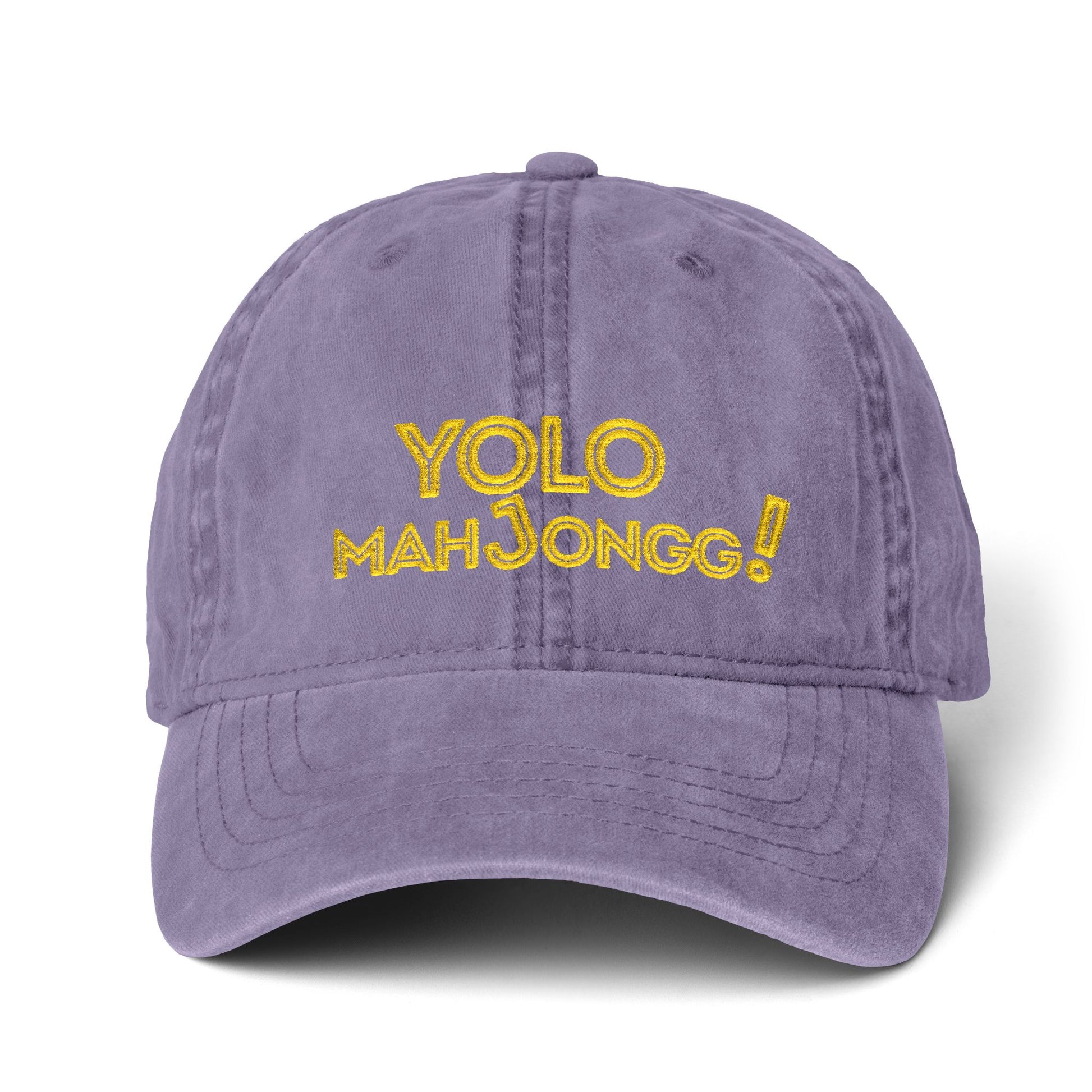 YOLO Mahjong Pigment-Dyed Cap with Fashion Undervisor (Embroidery) Printify