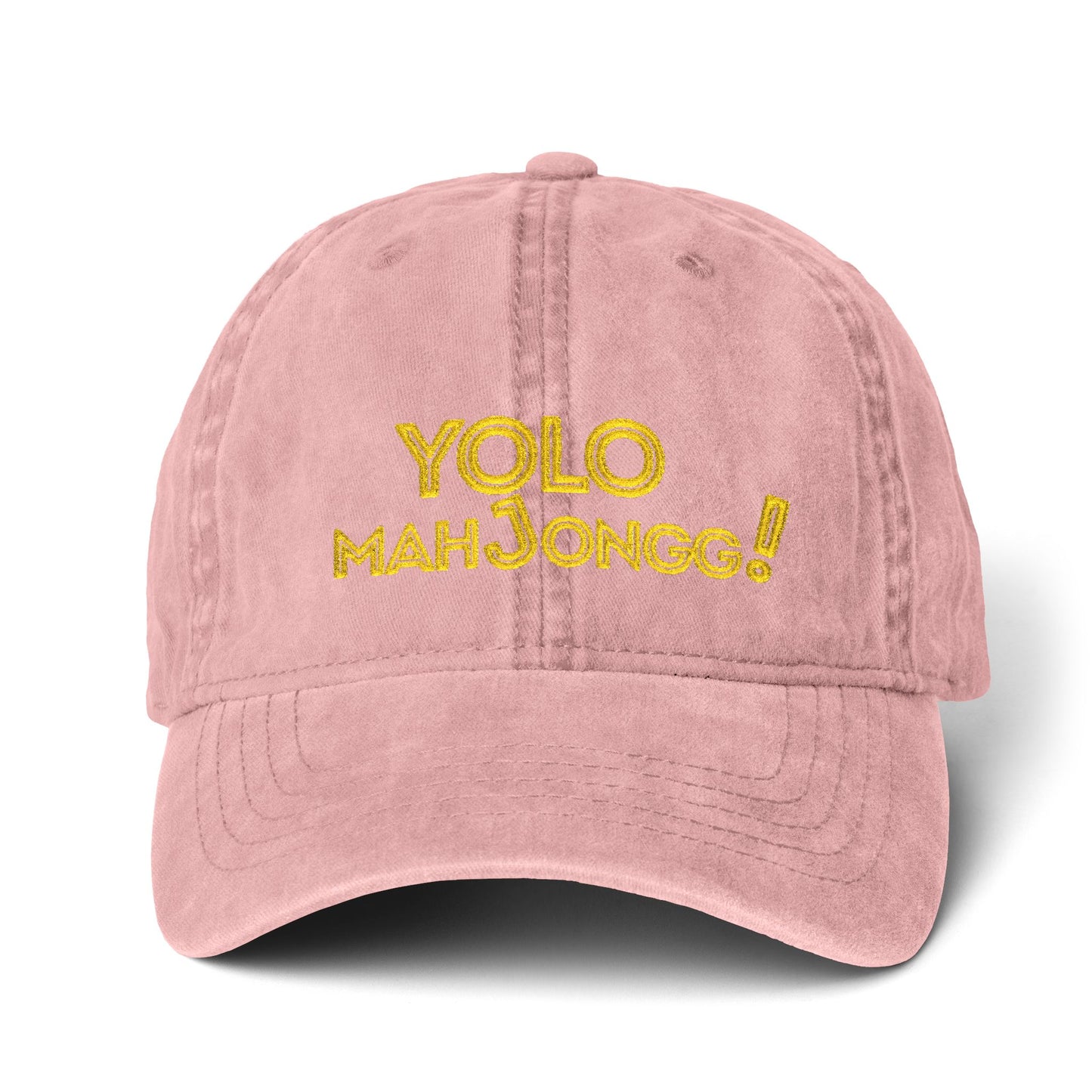 YOLO Mahjong Pigment-Dyed Cap with Fashion Undervisor (Embroidery) Printify