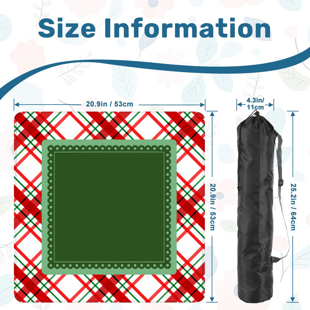 Evergreen Christmas Plaid Mahjong Mat (Ship Rolled up) YOLO Mahjong