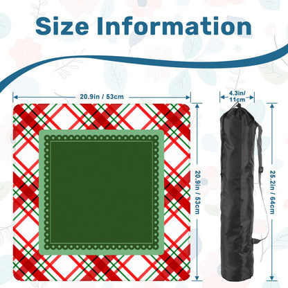 Evergreen Christmas Plaid Mahjong Mat (Ship Rolled up) YOLO Mahjong