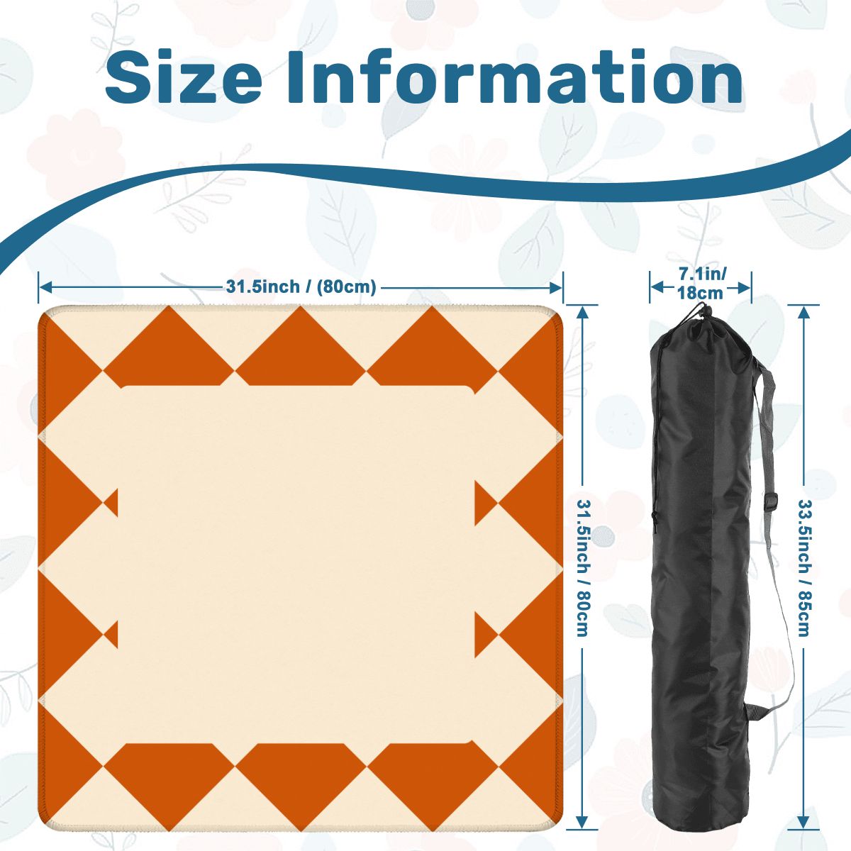 Minimalist Terracotta Diamond Mahjong Mat  31.5"x31.5" (Ship Rolled up) YOLO Mahjong