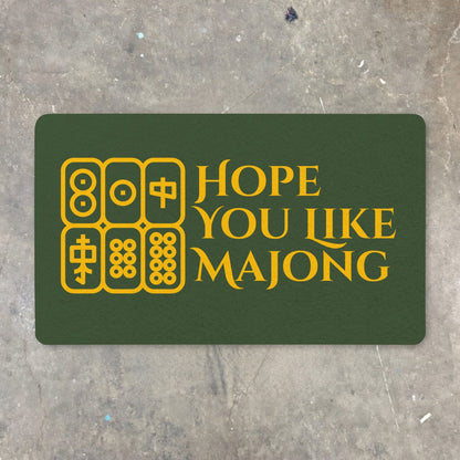 Mahjong Starts Here doormat | Polyester game room mat, Mahjong tile design Printify