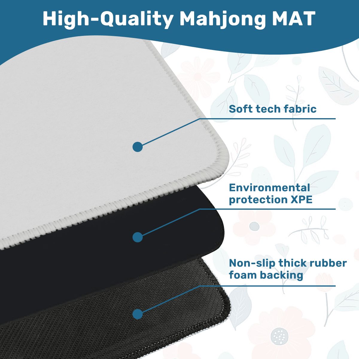 Pastel Grey Mahjong Mat Shipped Rolled YOLO Mahjong