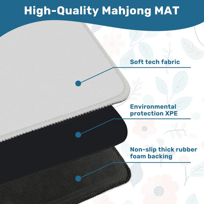 Pastel Grey Mahjong Mat Shipped Rolled YOLO Mahjong