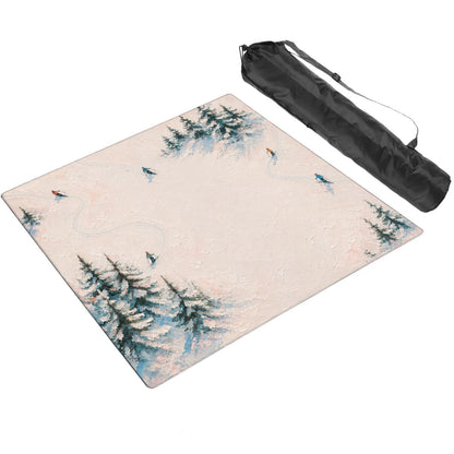 Winter Ski Resort Square Mahjong Mat (Ship Rolled Up) YOLO Mahjong