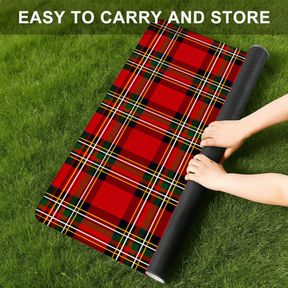Classic Red Tartan Mahjong Mat (Ship Rolled up) YOLO Mahjong