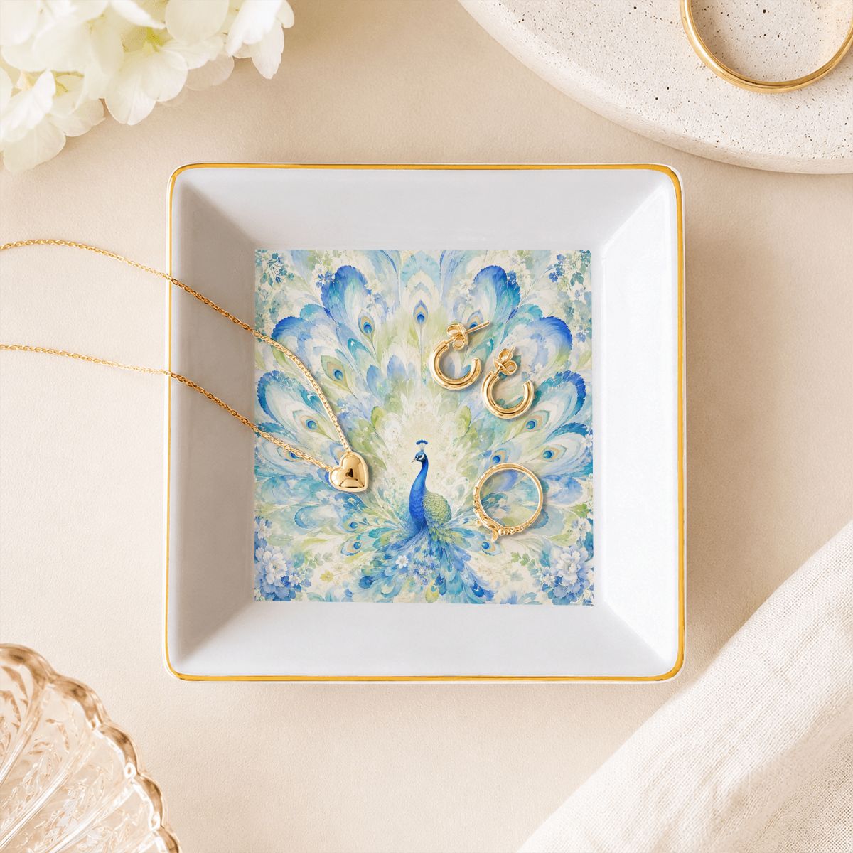 Peacock Mahjong Dice Tray YOLO Mahjong