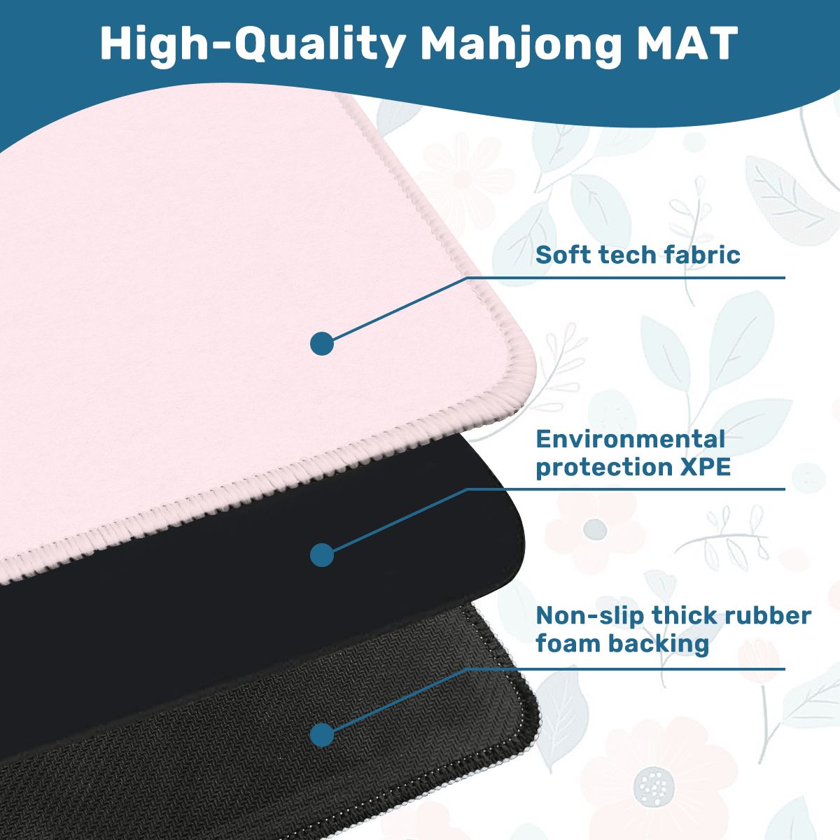 Pastel Pink Mahjong Mat Shipped Rolled YOLO Mahjong