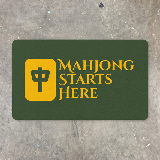 Mahjong Starts Here doormat | Polyester game room mat, Mahjong tile design Printify