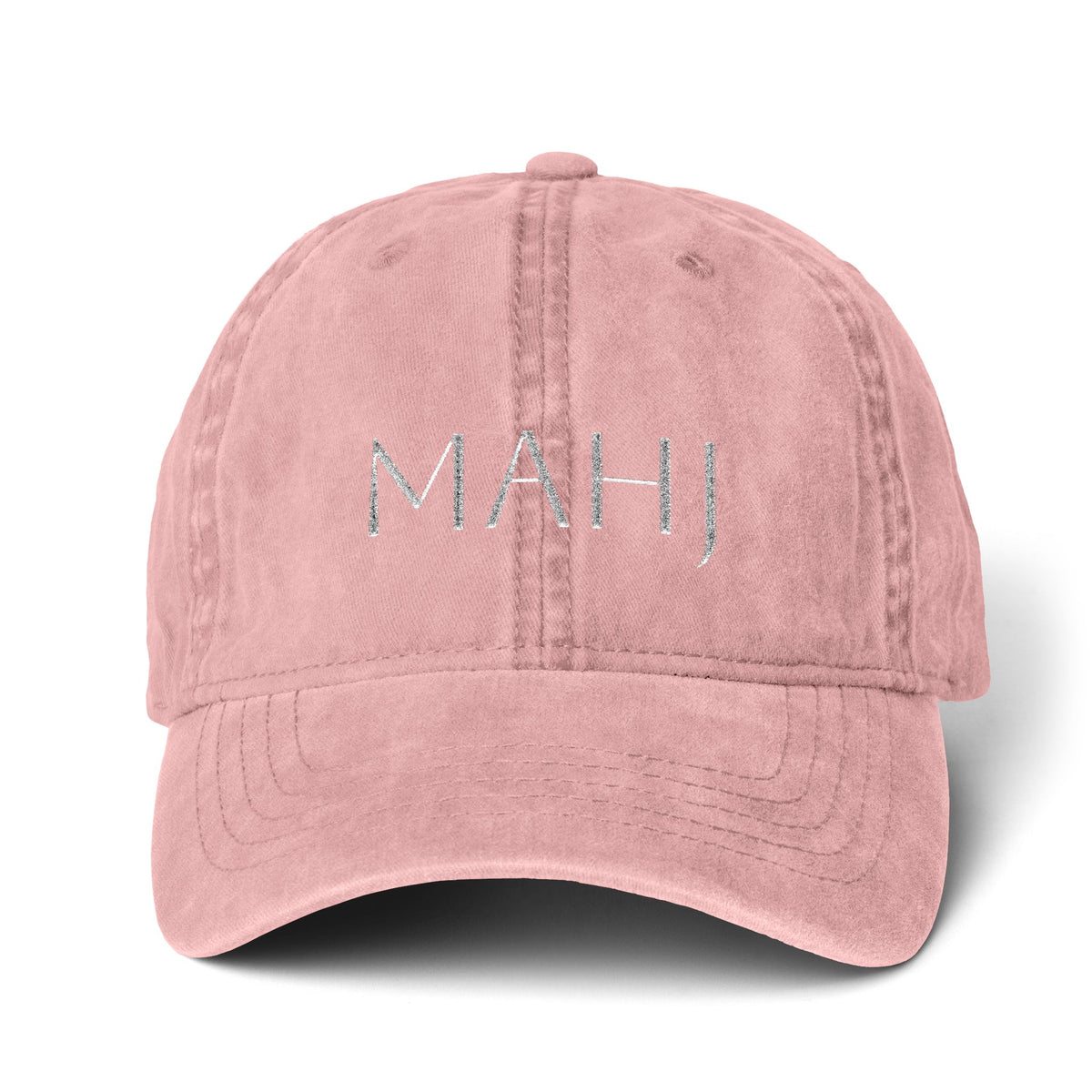 Mahj Pigment-Dyed Cap with Fashion Undervisor (Embroidery) Printify