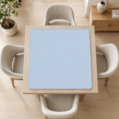 Pastel Blue Mahjong Mat - Shipped Rolled YOLO Mahjong