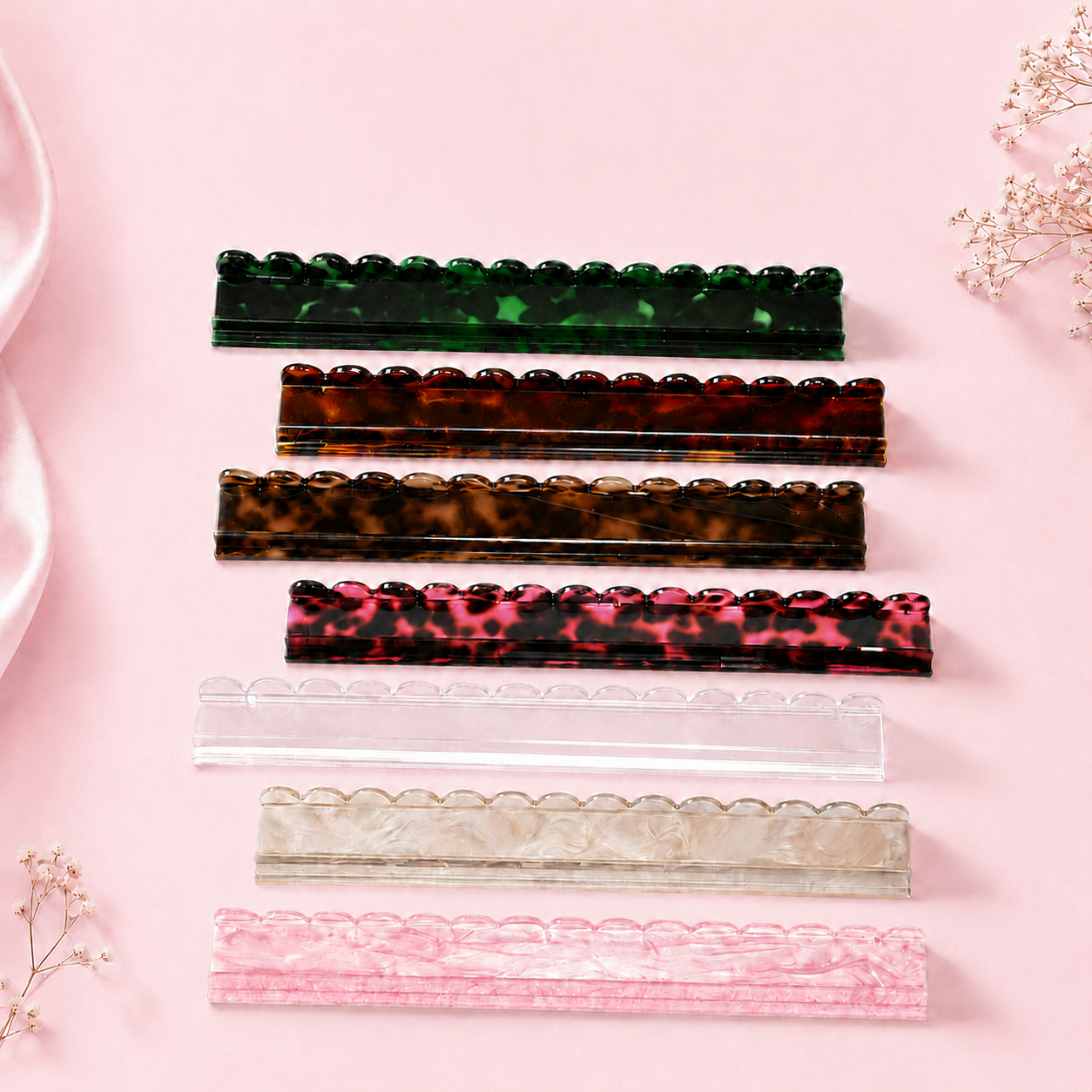 Scalloped Acrylic Mahjong Racks YOLO Mahjong