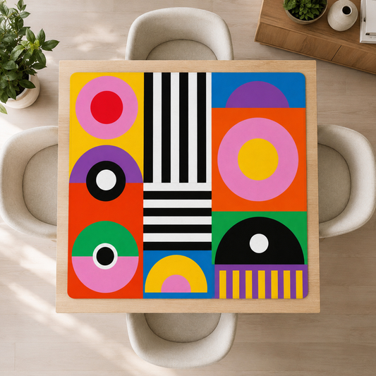 Bold Pop Art Square Mahjong Mat (Ship Rolled Up) YOLO Mahjong