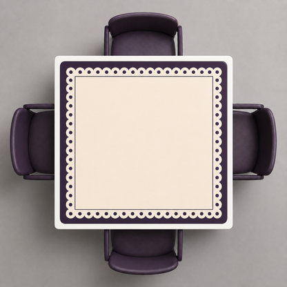 Minimalist Plum Scallop Mahjong Mat (Ship Rolled up) YOLO Mahjong