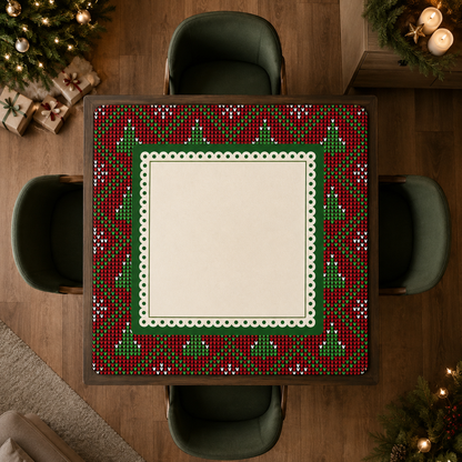 Christmas Knit Mahjong Mat (Ship Rolled up) YOLO Mahjong