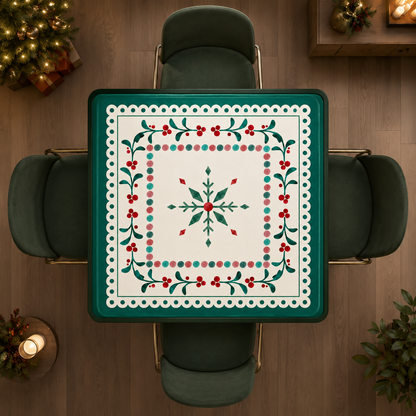 Christmas Holly Mahjong Mat (Ship Rolled up) YOLO Mahjong