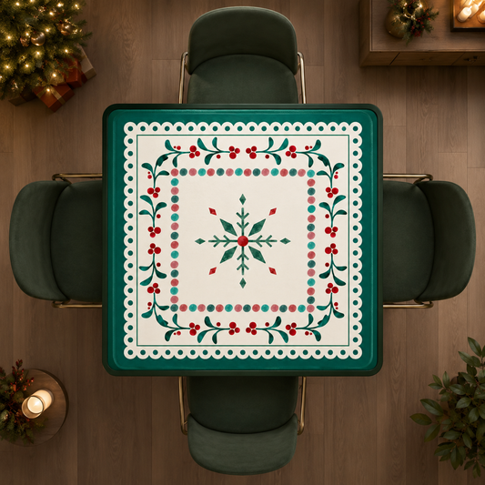 Christmas Holly Mahjong Mat (Ship Rolled up) YOLO Mahjong