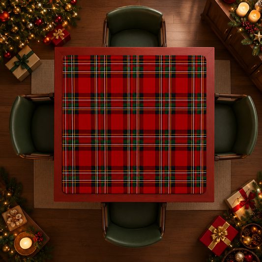 Classic Red Tartan Mahjong Mat (Ship Rolled up) YOLO Mahjong