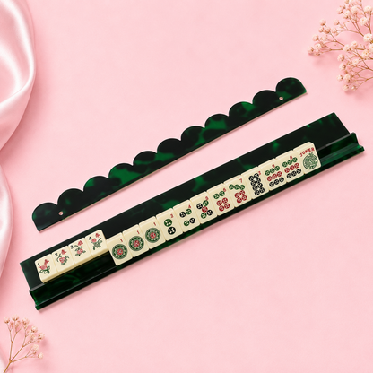 Scalloped Acrylic Mahjong Racks YOLO Mahjong